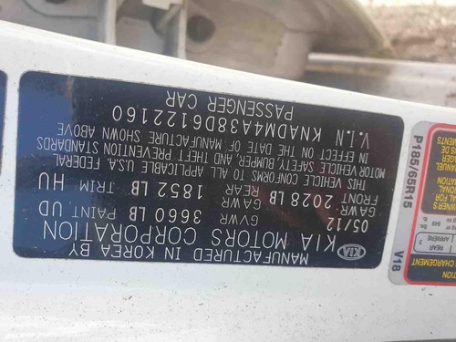Outside Door Handle KIA RIO Left 12 13 14 15 16 17 - Picture 7 of 7