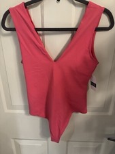 New Free People Bodysuit. Keep It Sleek Bodysuit Electric Pink Size Small