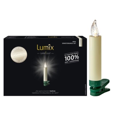 Kabellose Christbaumkerzen Krinner Lumix SuperLight Metallic 6er Erweiterung-Set