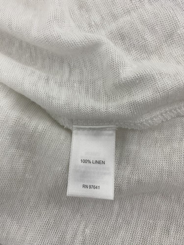 J Jill Love Linen Womens Size S Open Front Cardigan Sweater White Thin Knit EUC - Picture 4 of 5