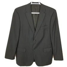 Boss Hugo Boss Men Wool Pasolini Blazer Jacket Sz 44 R Pinstripe Gray Office