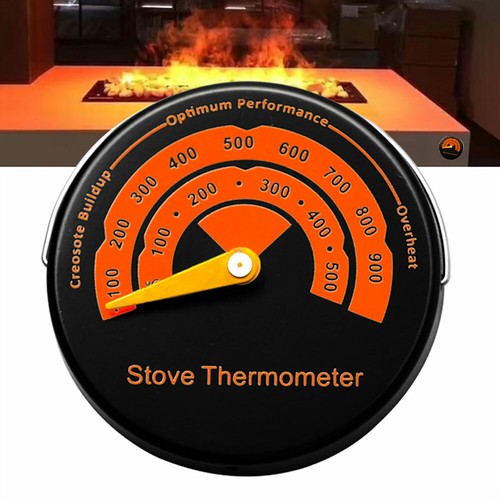 Stove Flue Pipe Thermometer Wood Burner Solid Fuel Magnetic Temperature #SH - Picture 6 of 12
