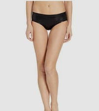 NEW 125 Nike Women's Black Stretch Hipster Bikini Bottom Sporty Swimsuit Size L
