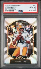 2020 Panini Select #47 Jordan Love Silver Prizm PSA 10