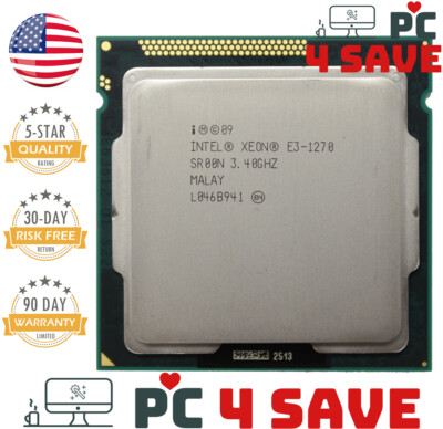 Intel Xeon E3-1270 SR00N 3.40GHz 8MB 4-Core LGA1155 Workstation CPU Sandy Bridge