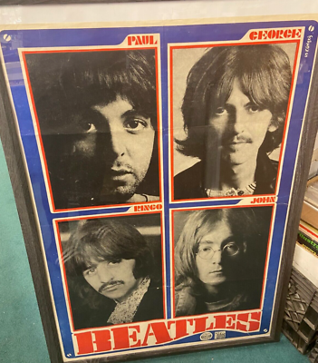 1969 Czech Republic ULTRA RARE ORIGINAL THE BEATLES POSTER