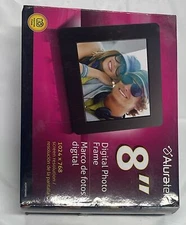 Aluratek 8 inch Digital Photo Frame 1024 x 768 Screen Resolution ADPFWM8S USED