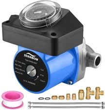 Hot Water Recirculating Pump - 100W Instant Water Heater Pump with Timer for Tan