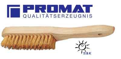 PROMAT Drahtbürste 2reihig-5reihig L.295mm Draht Bürste Stahldrahtbürste Messing