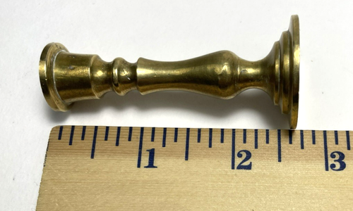 Juego de 4 candelabros de latón macizo en miniatura de colección Rich's hechos en India MCM - Imagen 7 de 7