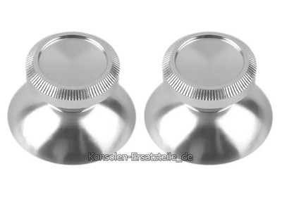 4 Stück - PS4 Controller Modding Thumb Stick Joystick Metall Kappe Chrome SILBER