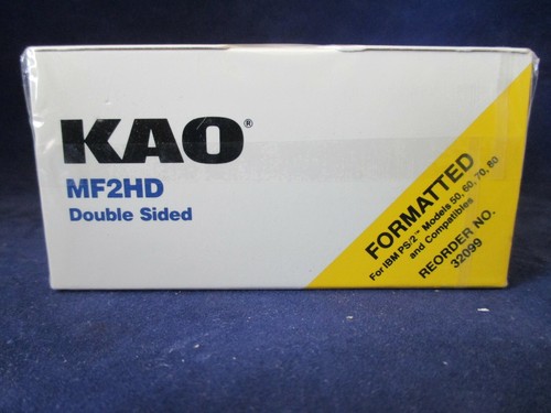 Micro Floppy Disks KAO MF2HD Double Sided Formatted for IBM PS/2 New Sealed Ten - Picture 5 of 9