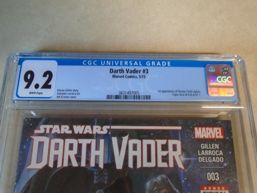 Darth Vader #3 Comic. CGC Graded 9.2. First Dr Aphra, Triple Zero and BT-1. - Picture 2 of 4
