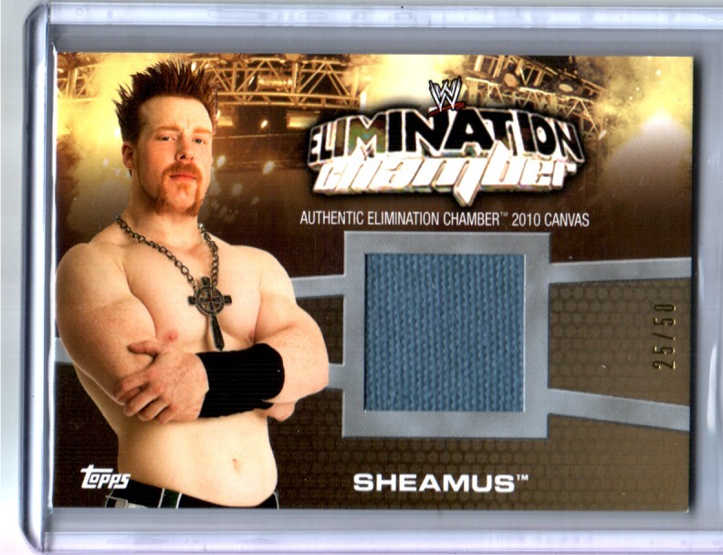 WWE Sheamus Elimination Chamber 2010 Topps GOLD Event Used Ring