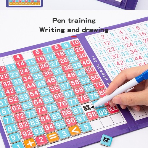 Magnetisches Lernbuch Mathe- Zahlen 100er Tafel- Vorschule Grundschule Lernspiel - Bild 1 von 9