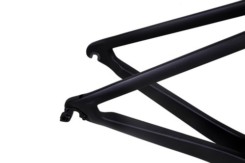 Telaio bicicletta da corsa in fibra di carbonio 54 cm set telaio bici a V freni 700C - Foto 9 di 12