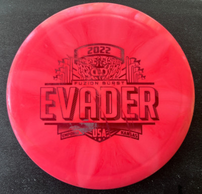 DYNAMIC DISCS FUZION BURST EVADER - RED/PINK - 173G - 7/10