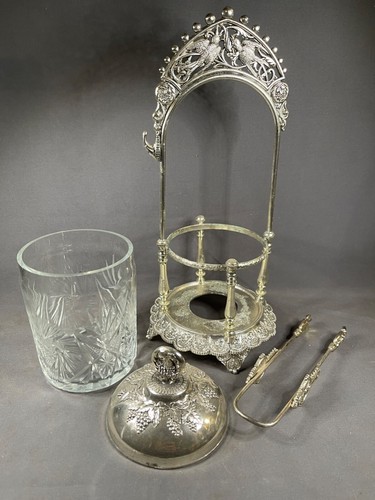 Antiguo frasco victoriano de encurtido floral de vidrio transparente 4094 - Imagen 11 de 23