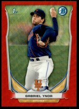 2014 Bowman Chrome Prospects Gabriel Ynoa Red Wave RC Refractor 03/25