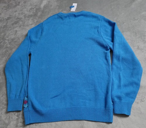 Roebuck & Co. Jewish Holiday Sweater Boy's Medium Blue Knit Pullover - Picture 11 of 12