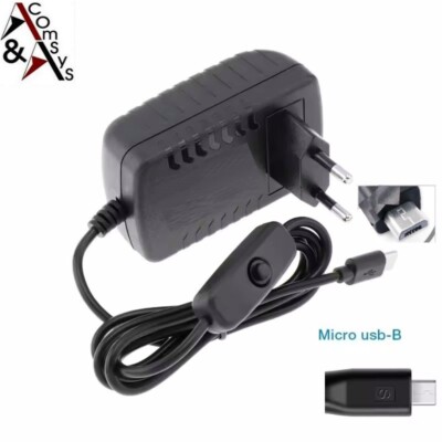 Netzteil 5V 3A MicroUSB ON/OFF Schalter Raspberry Pi 3 B / Pi 2 B B+ Plus Banana