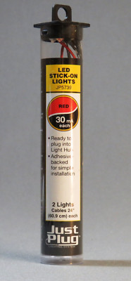 WOODLAND SCENICS STICK ON LIGHTS FOR JUST PLUG LIGHTING SYSTEM LED RED WDS5739