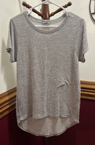 Market & Spruce T-Shirt Damen Gr. S meliert grau Kurzarm Stretch Hi-Low