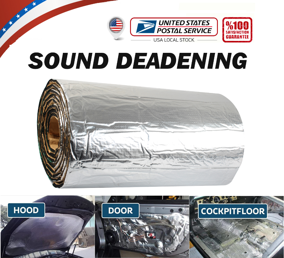 Sound Deadener Heat Shield For Car Firewall Hood Floor Insulation Mat 18sqft U