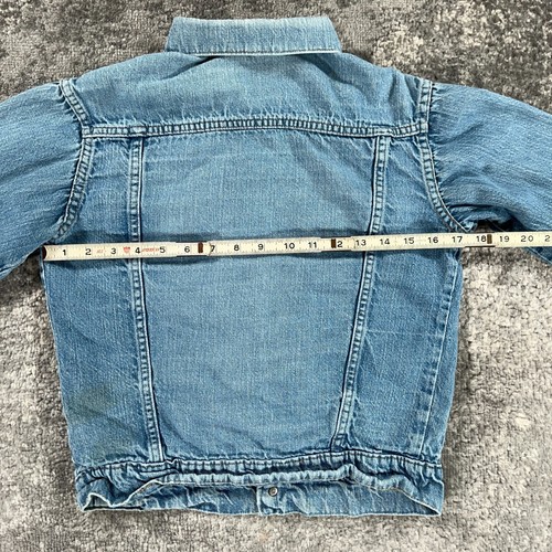 Vintage Towncraft Denim Jacket Boys Medium M Blue Snap Button JC Penney 80s Punk - Picture 8 of 14