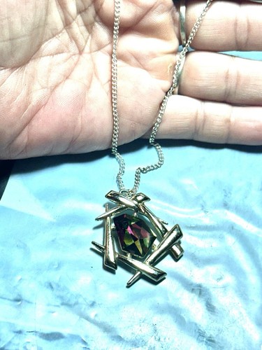 Vintage Sarah Coventry "Chinese Modern" Watermelon Rhinestone (1964) Necklace - Picture 6 of 13