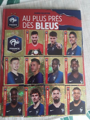 Panini Set Au Plus Near Des Bleus 12 goldene Sticker Team Frankreich Fußball 2018