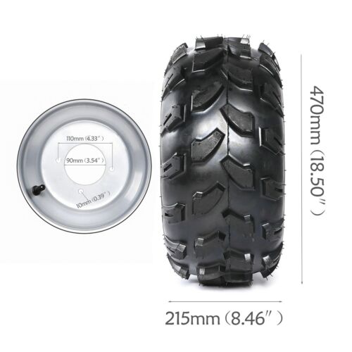 Front 19x7-8 + Rear 18x9.50-8 Tyre Rim 8" Wheels For Quad Bike ATV Buggy Go Kart - Picture 3 of 12