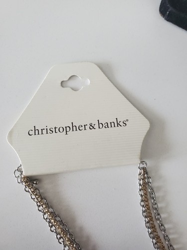 NWT Christopher And Banks Women's Blue And Green Necklace Multilayered Necklace - Picture 4 of 8