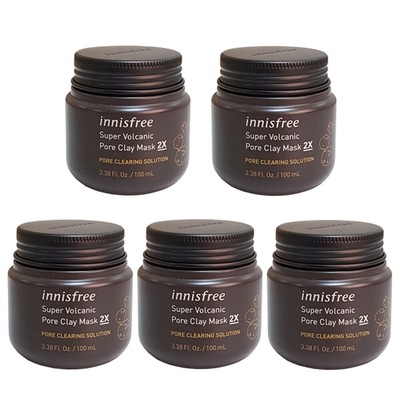Innisfree Super Volcanic Pore Clay Mask 2x 100ml 5pcs Free Gifts Ebay