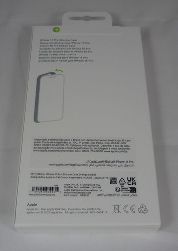 Véritable / Officiel Apple IPHONE 15 Pro Silicone Étui/Housse - Orange Sorbet - Photo 3 sur 9