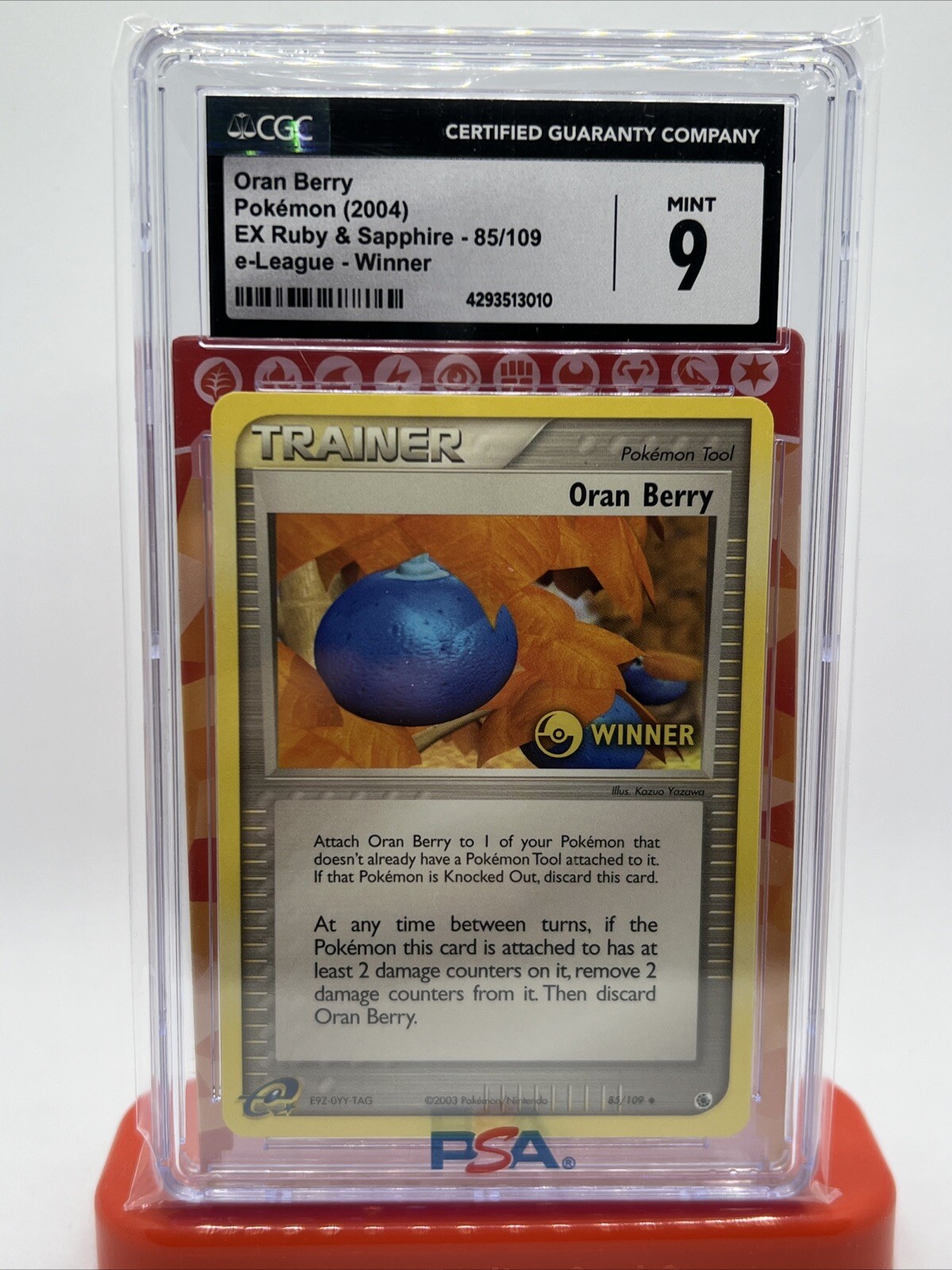 Oran Berry 85/109 CGC 9 Pokemon EX Ruby Sapphire E League Winner Stamp Promo NM