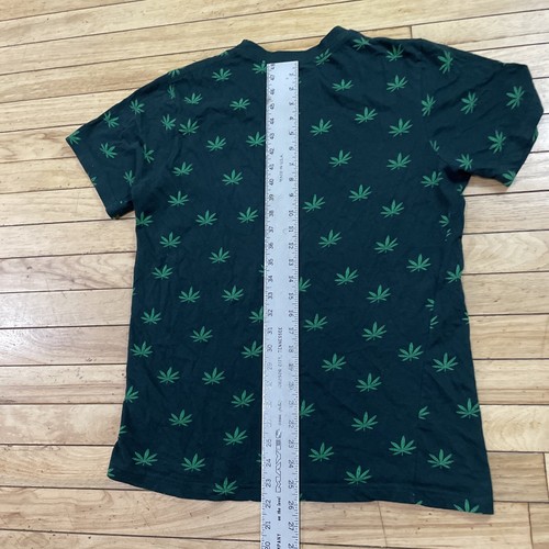 EIGHTY Eight Brand T Shirt Men M Green Weed Leaf Print Marijuana Graphic Tee AOP - Picture 11 of 11