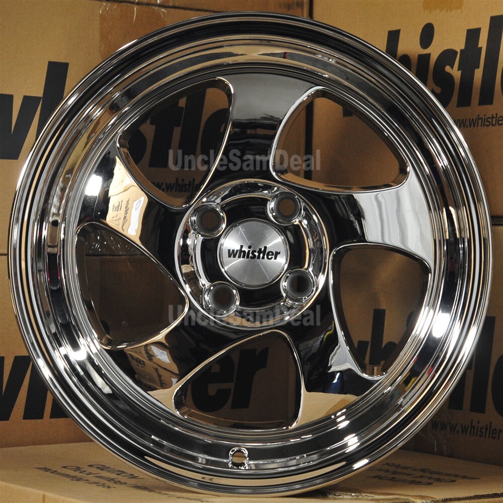 whistler? クローム メッキ 15インチ ホイール 11月末まで 18x9.5 5x114.3 22 OFFSET Whistler SK1 Chrome Mesh Spokes w