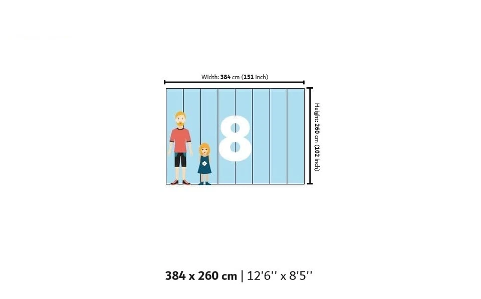 Mural Papel Pintado Animales Africanos Dormitorio Infantil Decoración Interior 260x384 cm Foto 4 de 4