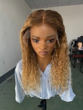 6 9 18in 180 deep wave hd ombre color wig 180 density 100 raw Human Hair