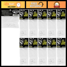 100 Flat White Plastic Record Adapters - Snap-In Inserts for 7" 45rpm Records