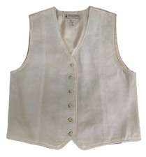 Suede Leather Vest Mens Western Cowboy Biker VINTAGE 90s Y2K