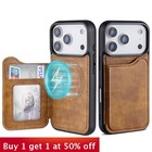 For Apple iPhone 17 Pro Max 16 15 14 13 12 11 Phone Cover Magnetic Wallet Card