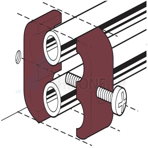 6AN Billet Clamps Mounting Clamps Adapter Fit Fuel Hose 2 Holes Front Rear - Picture 3 of 12