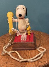 Pre Owned Vintage Nostalgic Snoopy  Woodstock Landline Push Button Telephone