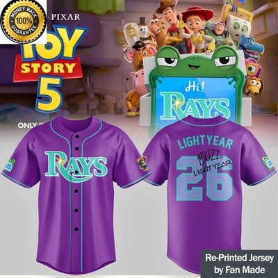 Custom Name - Baay Rays x Story 5 Buzz Lightyear Baseball 2026 Jersey - S-5XL