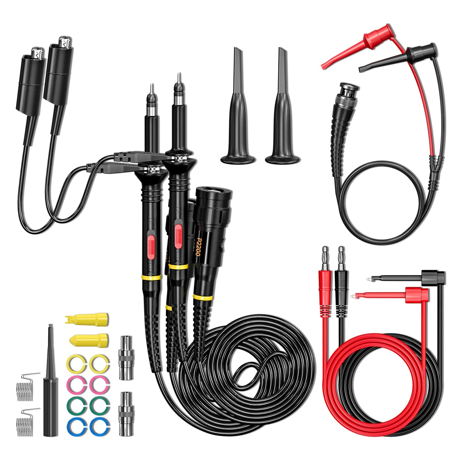 Goupchn Oscilloscope Probes Kit 200Mhz with + Test Leads