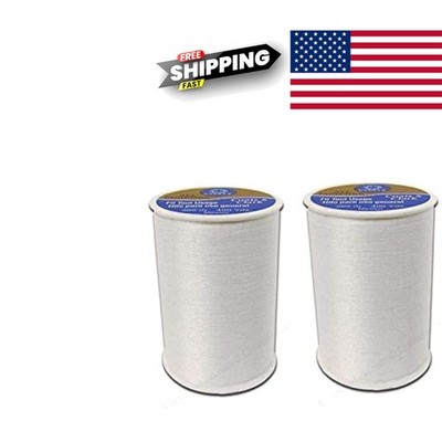 Sewing Thread 400 Yards White Polyester Two Pack Great for All Projects