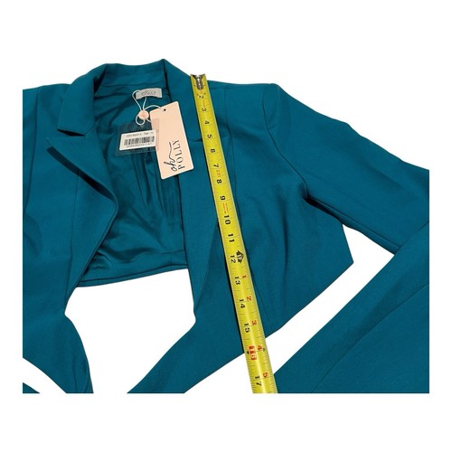 Giacca blazer cappotto Oh Polly rosa tacca risvolto manica lunga bottoni crop taglia 2 - Foto 7 di 12