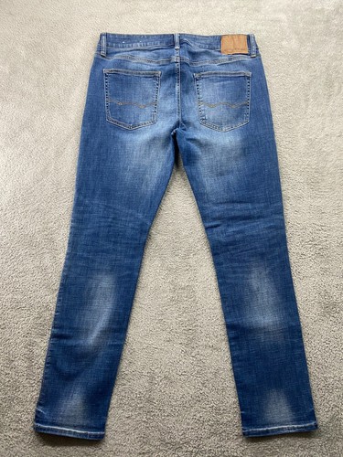 American Eagle Jeans Herren 34x31 Blau Denim Slim Stretch Distressed Normcore - Bild 2 von 15